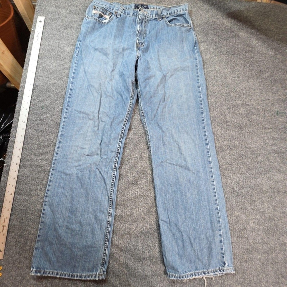 U.S. Polo Assn. Jeans Mens 34x32 Blue Light Wash Regular Straight Denim Pants